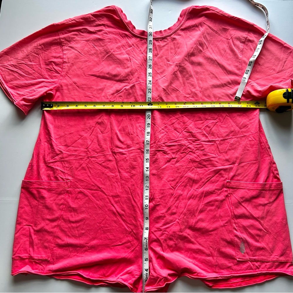 🍒(A239)NWOT Free People Hot Shot Tee Romper. Pink. Size: XS - Picture 8 of 9